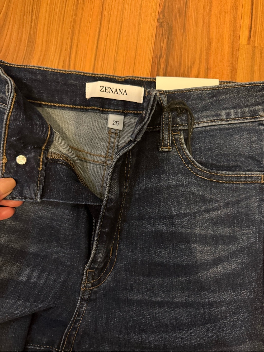 Zenana Outfitters Dark Blue Skinny Jeans - Picture 6 of 8